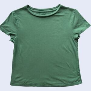 Universal Thread shrunken crewneck tee green XS minimalist